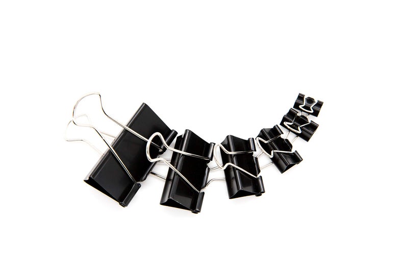 DSTELIN Binder Clips Paper Clamps Assorted Sizes 100 Count (Black), X Large, Large, Medium, Small, X Small and Micro, 6 Sizes in One Pack, Meet Your Different Using Needs. - Image 2